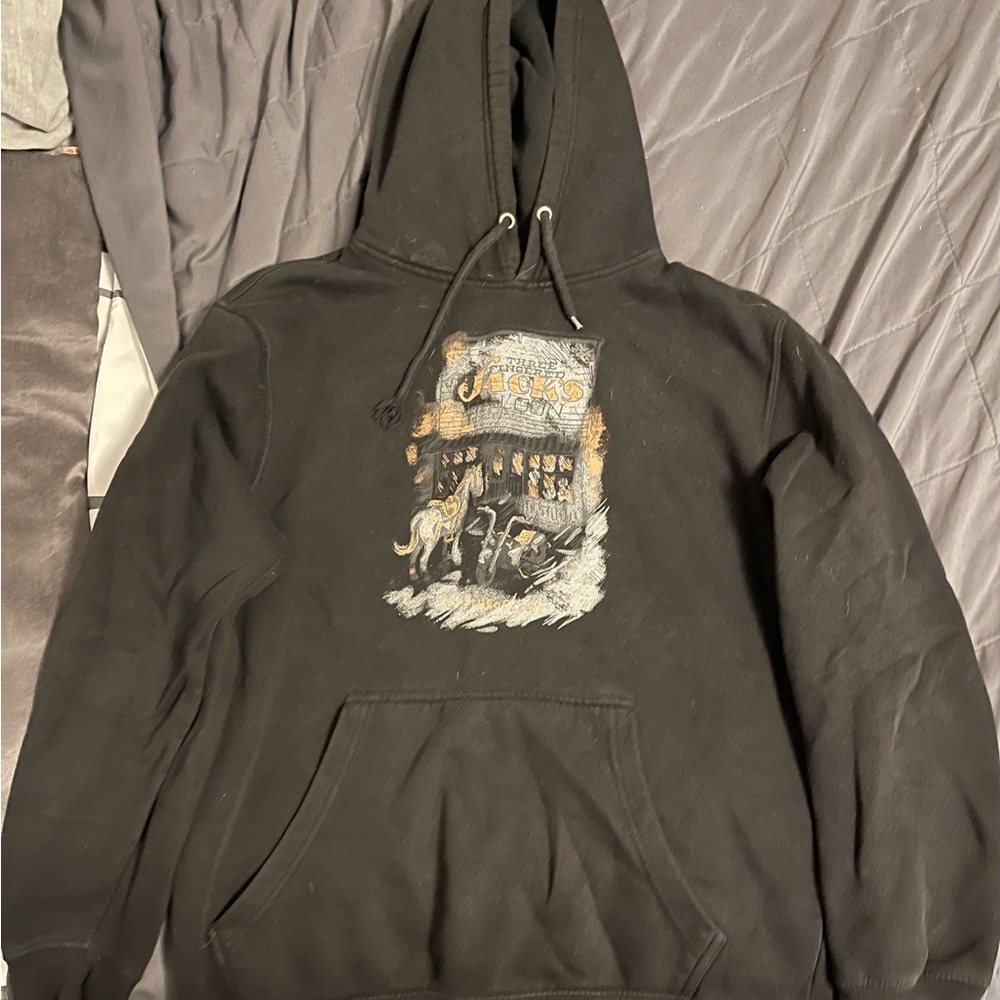 Black Graphic Hoodie with Unique Design